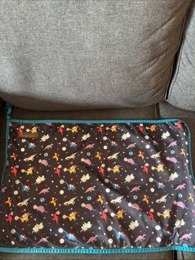 Lil Helper Dinosaur Mini Lifesaver Waterproof Mat with Teal Trim